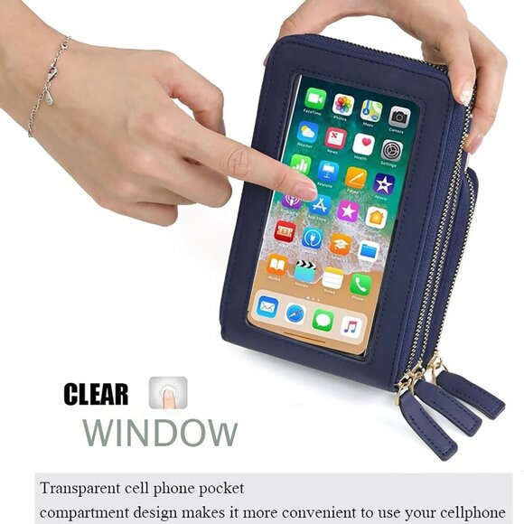 Touch Screen Crossbody Phone Purse for Women, Rfid Blocking Small Cellphone Shou - Picture 2 of 7